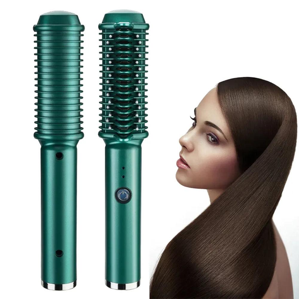 Dual-Purpose Electric Hair Comb for Curling & Straightening