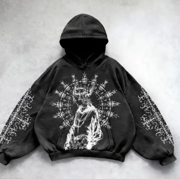 Hooded Printed Hip Hop Y2G Streetwear Sweatshirt