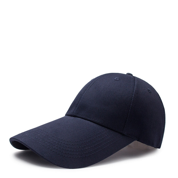11CM Long Brim Baseball Cap - Cotton Blank Golf Hat